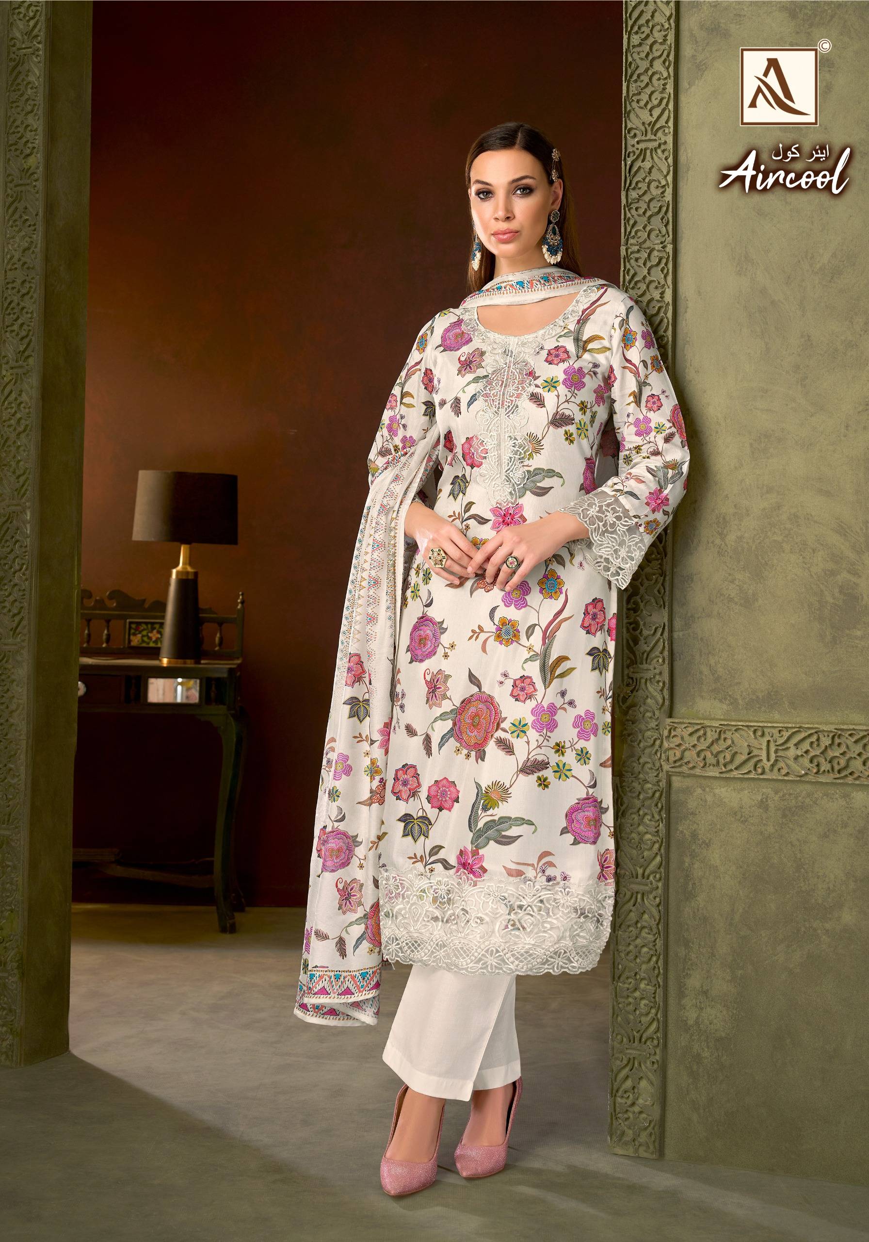 AIRCOOL By Alok Suit 01 To 06 Series Beautiful Festive Suits Stylish Fancy Colorful Ethnic Wear Pure Viscose Maslin Print Dresses At Wholesale Price